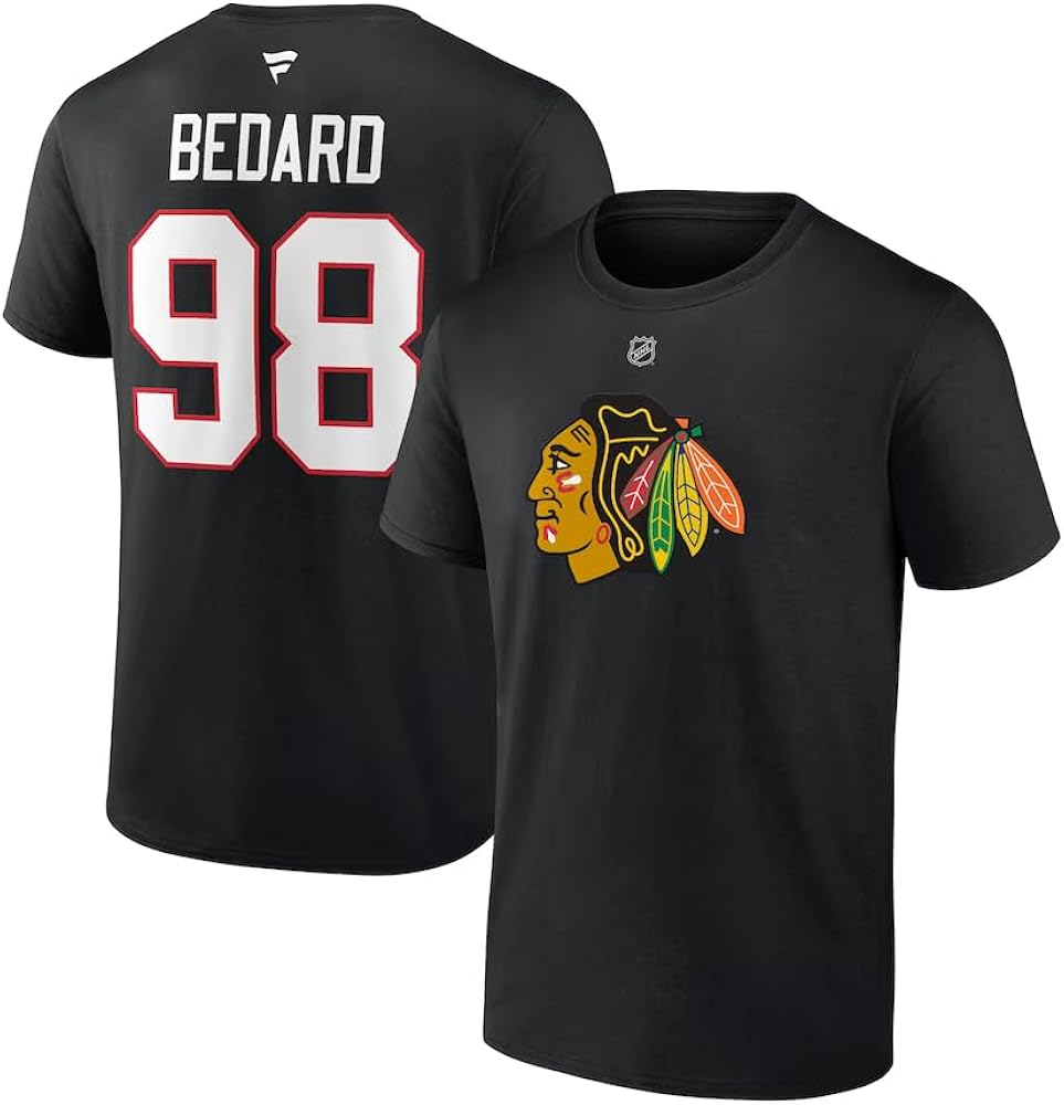 T-SHIRT NHL CONNOR BEDARD FANATICS XL ADULTE NOIR