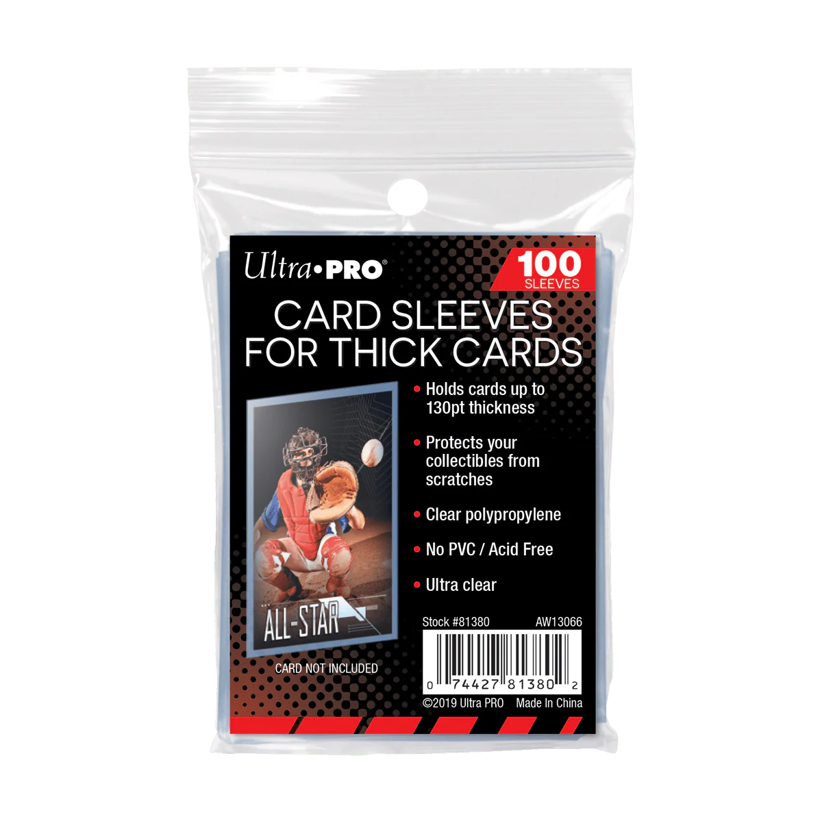 ULTRA PRO CARD SLEEVE FOR THICK CARDS 100