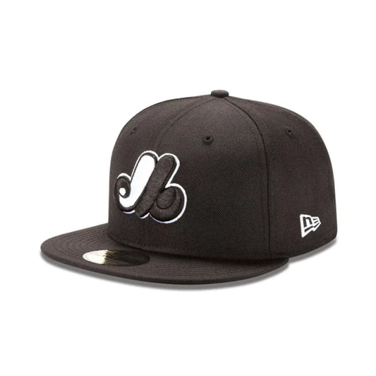 NEW ERA CAP MLB 59 FIFTY 7 1/8 MONTRÉAL EXPOS NOIR CREST NOIR-BLANC