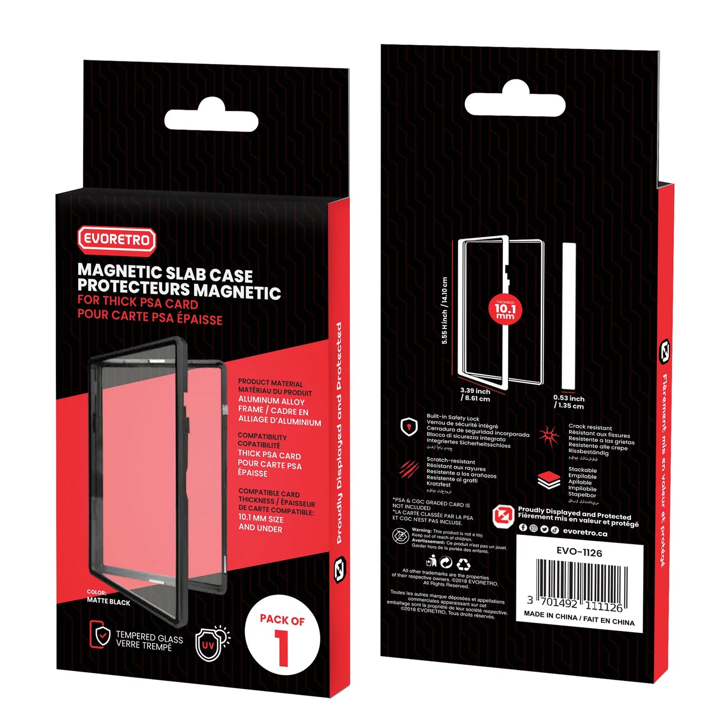 EVORETRO MAGNETIC SLAB CASE FOR GRADED CARDS GREEN