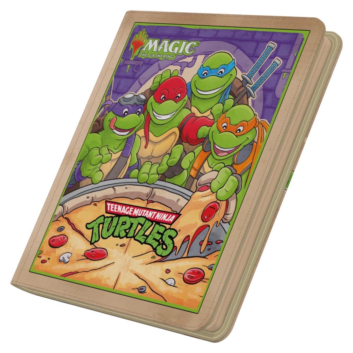 ULTIMATE GUARD 12-POCKET ZIPFOLIO XENOSKIN MTG TEENAGE MUTANT NINJA TURTLES PIZZA BOX