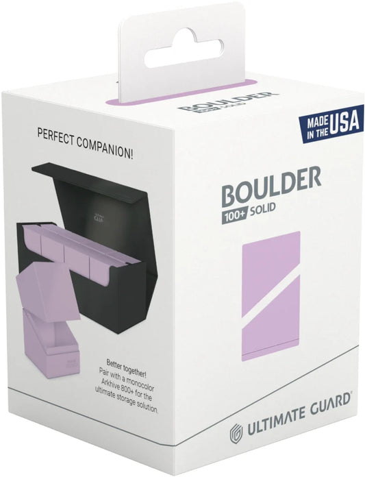 ULTIMATE GUARD DECK CASE BOULDER PASTEL SOLID LAVENDER PURPLE 100+