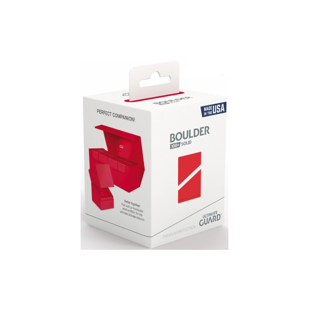 ULTIMATE GUARD DECK CASE BOULDER SOLID RED 100+