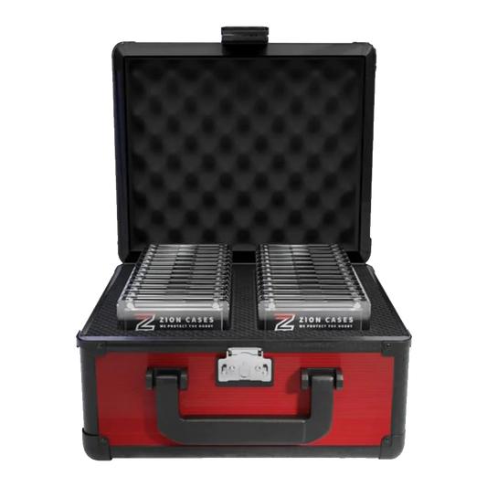 ZION CASES SLAB CASE 2 ROW CARBON FIBER RED