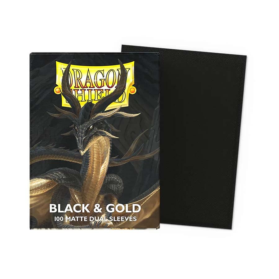 DRAGON SHIELD SLEEVES MATTE DUAL BLACK AND GOLD
