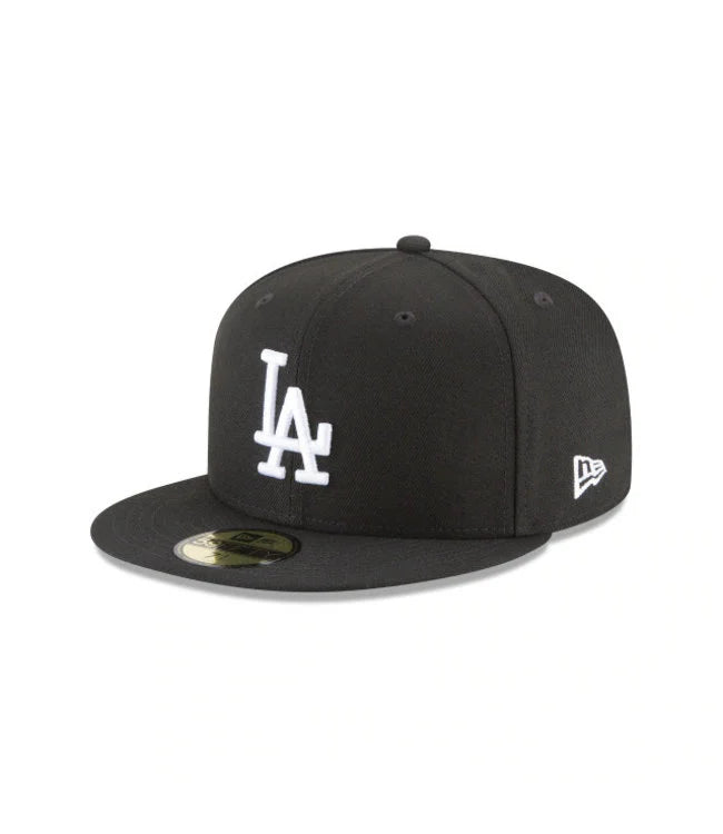 NEW ERA CAP MLB 59 FIFTY 7 L-A DODGERS NOIR CREST BLANC