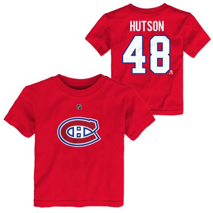 T-SHIRT NHL LANE HUTSON FANATICS GRANDEUR 24 MOIS ENFANT ROUGE