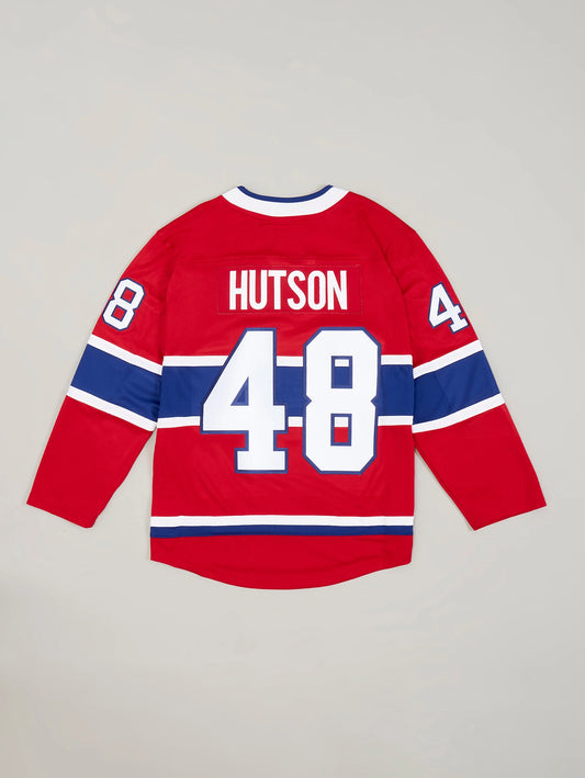 JERSEY NHL LANE HUTSON FANATICS L/XL ENFANT ROUGE