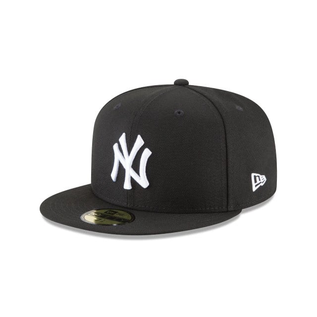 NEW ERA CAP MLB 59 FIFTY 7 3/8 NEW YORK YANKEES NOIR CREST BLANC