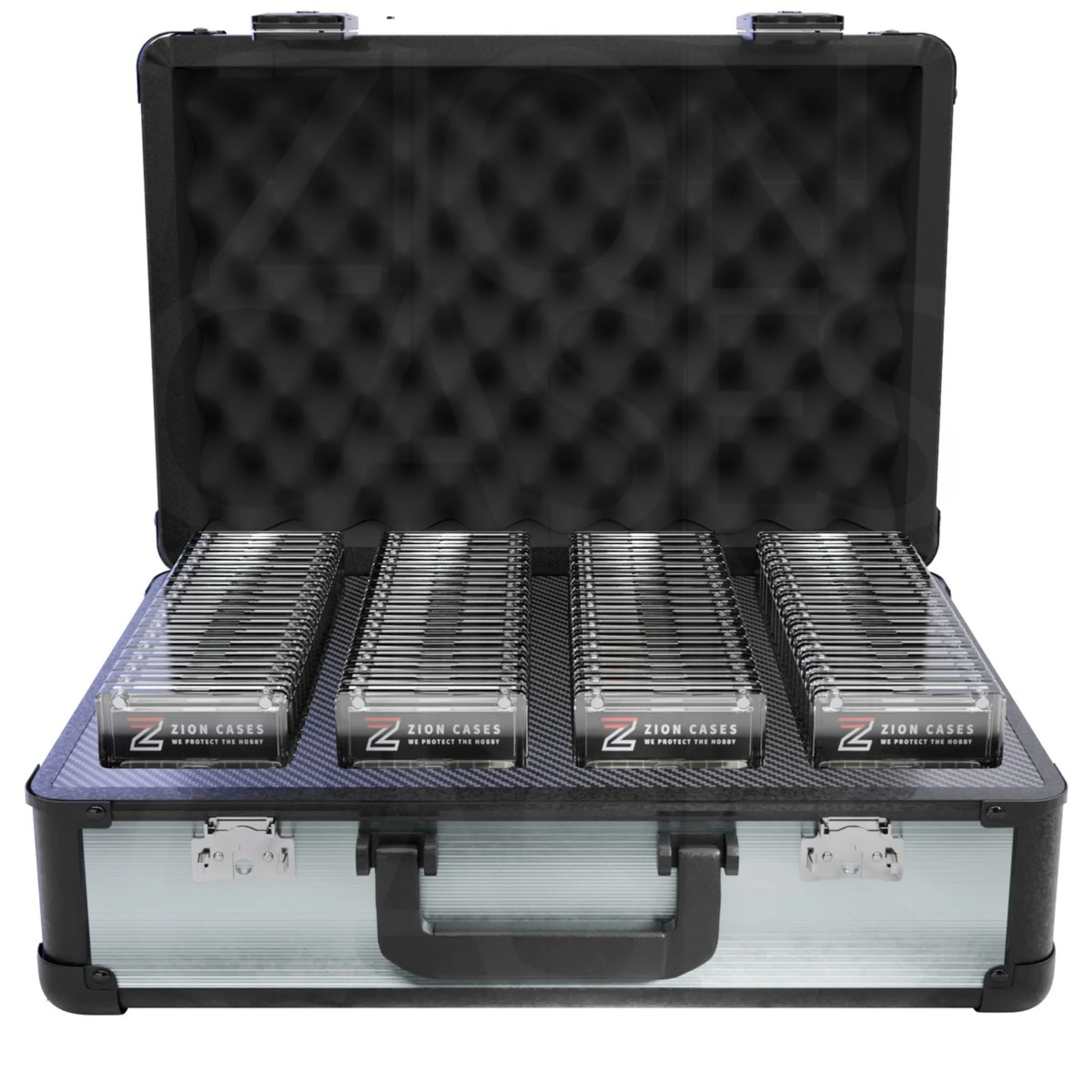 ZION CASE SLAB CASE XL 4 ROW CUBED SILVER
